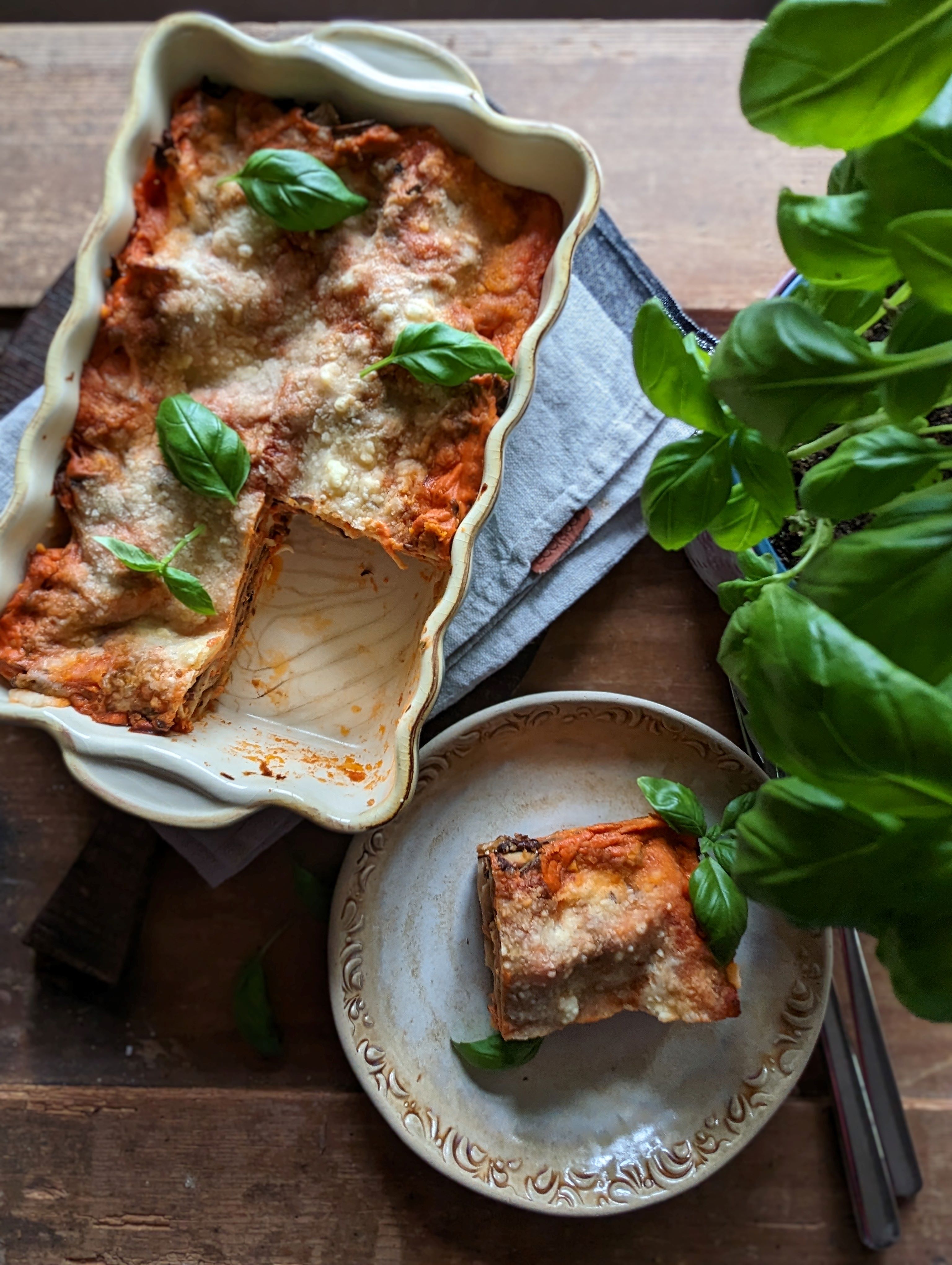 Pilzlasagne bei Salzburg schmeckt