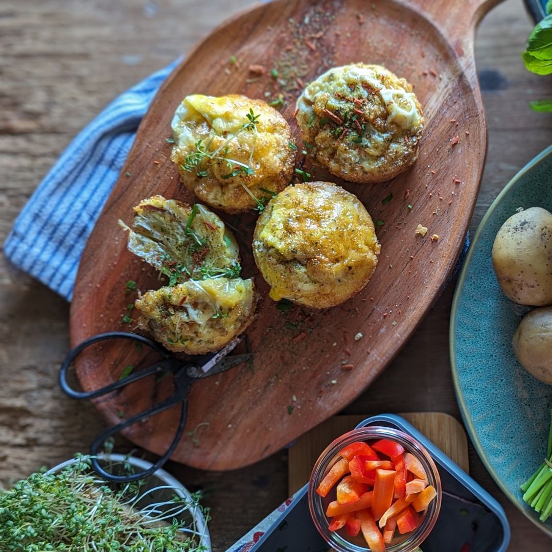 Kartoffel-Käse Eiermuffins bei Salzburg schmeckt