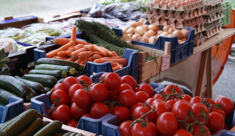 Wochenmarkt St. Gilgen bei Salzburg schmeckt