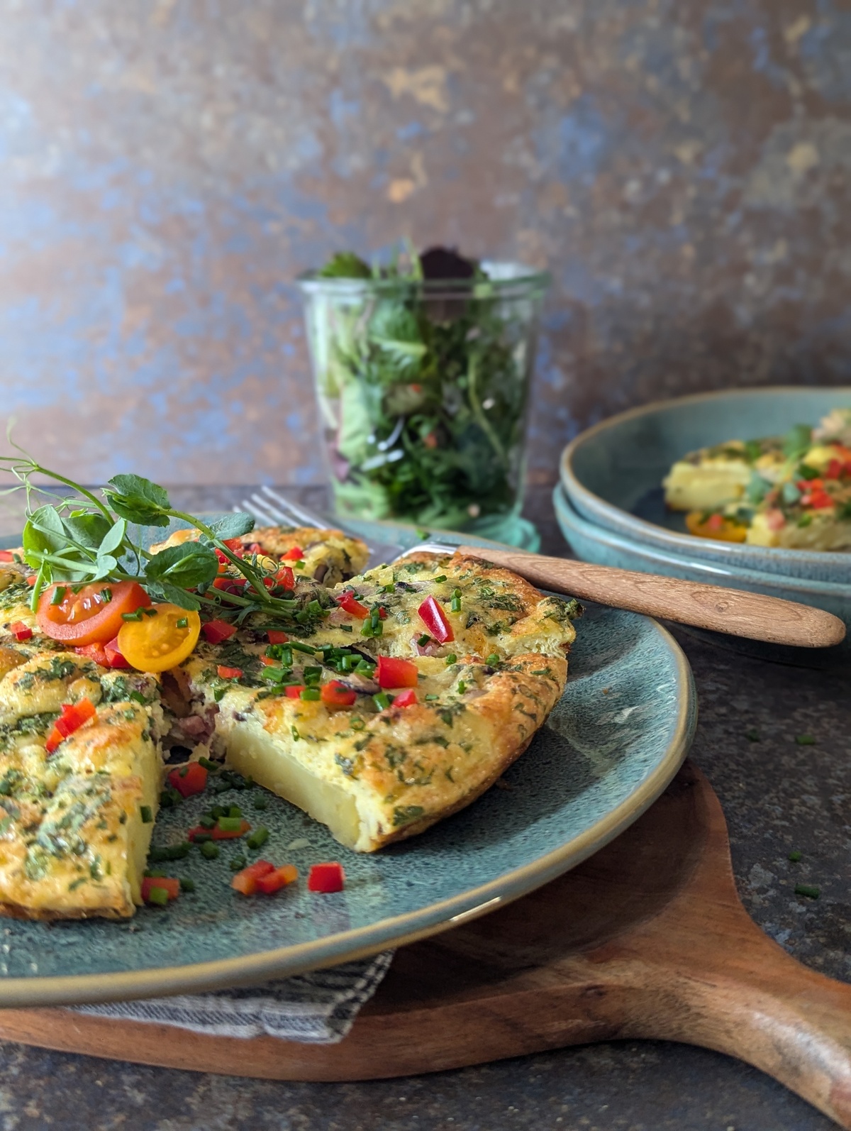 Frittata mit Shiitake-Pilzen bei Salzburg schmeckt