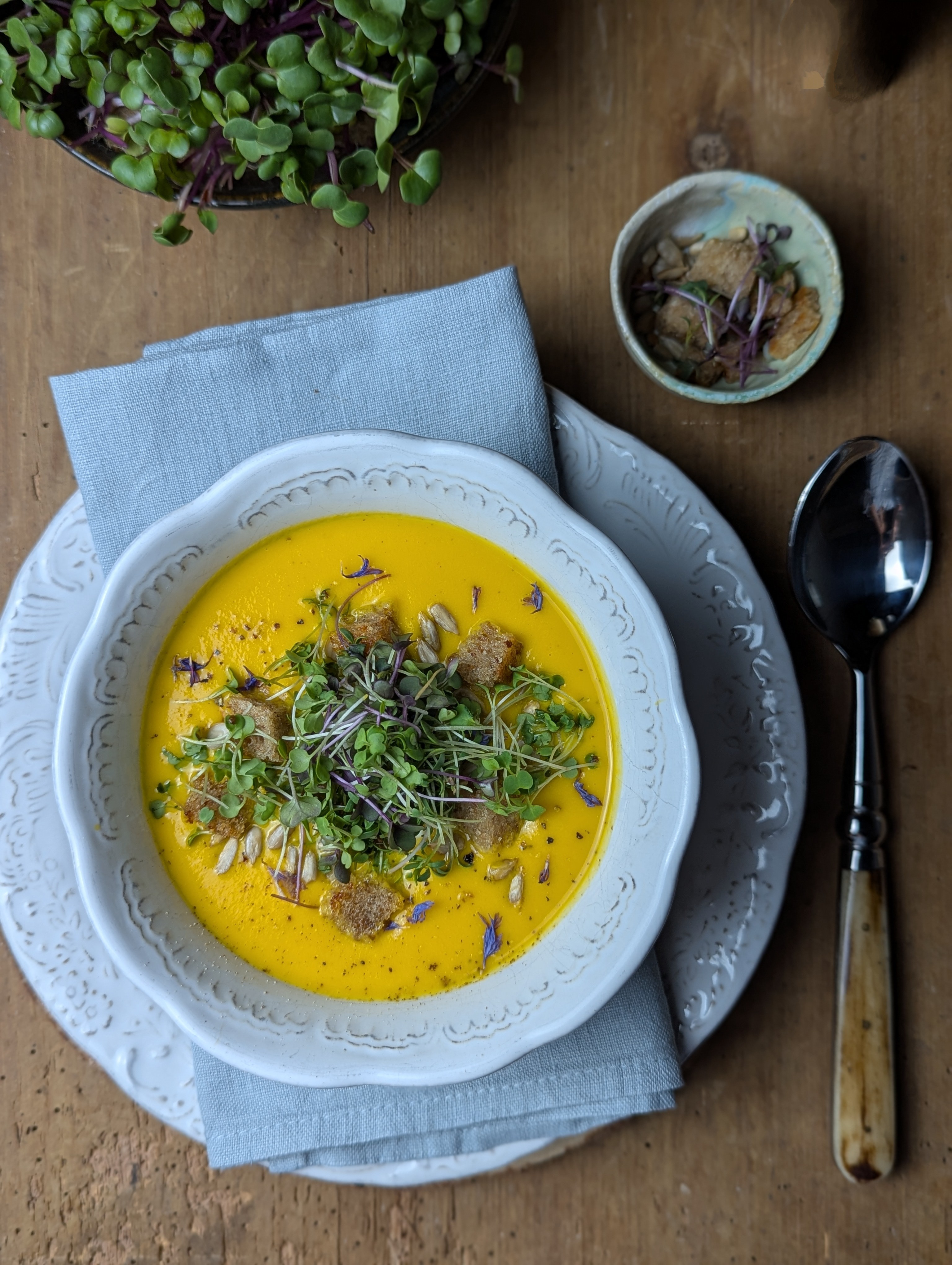 Karottensuppe bei Salzburg schmeckt