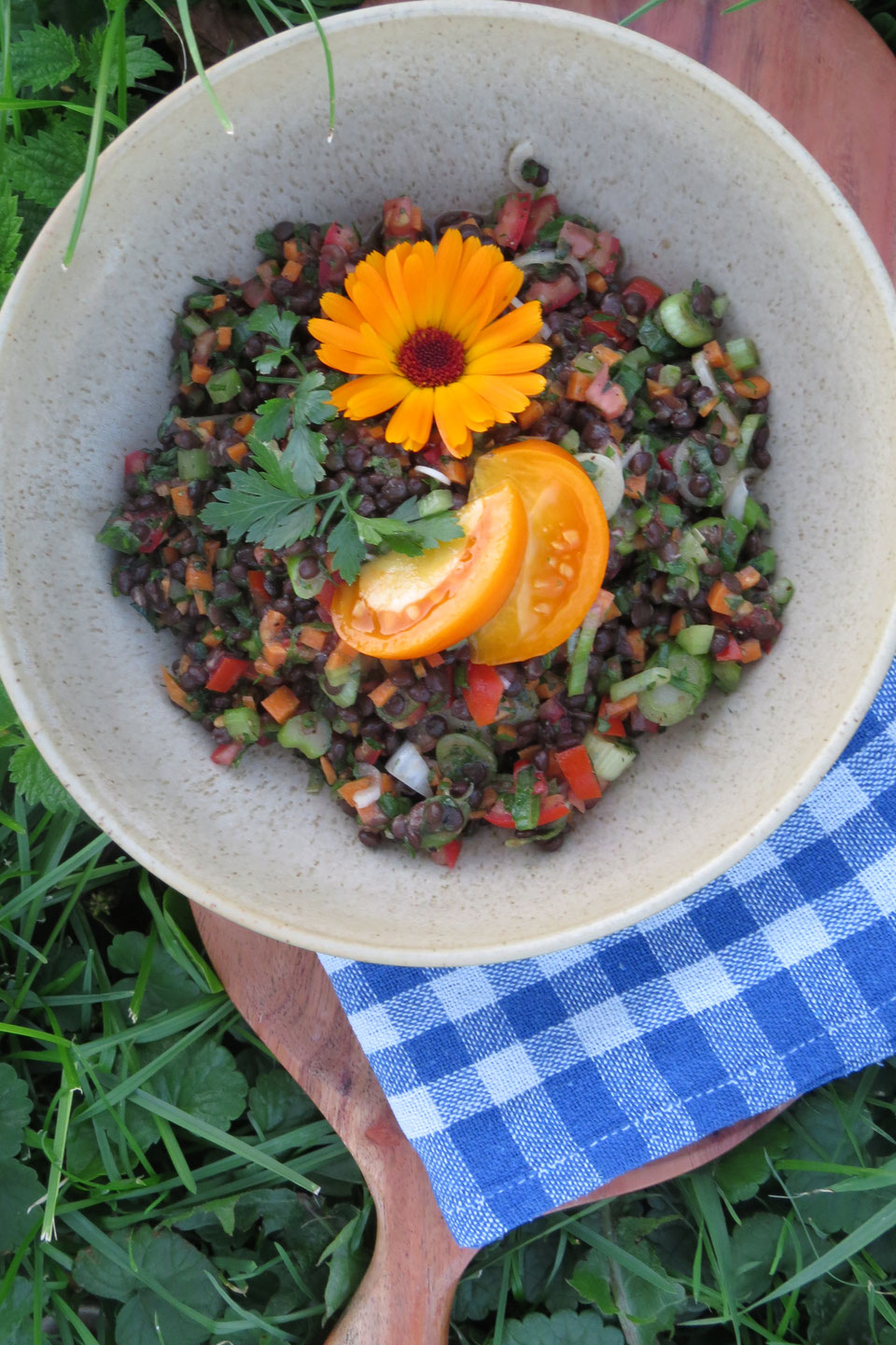 Linsensalat bei Salzburg schmeckt