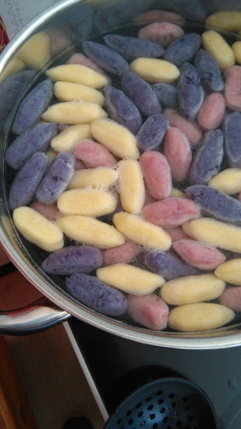 Kartoffelgnocchi mit Blauschimmelkäse-Sauce bei Salzburg schmeckt