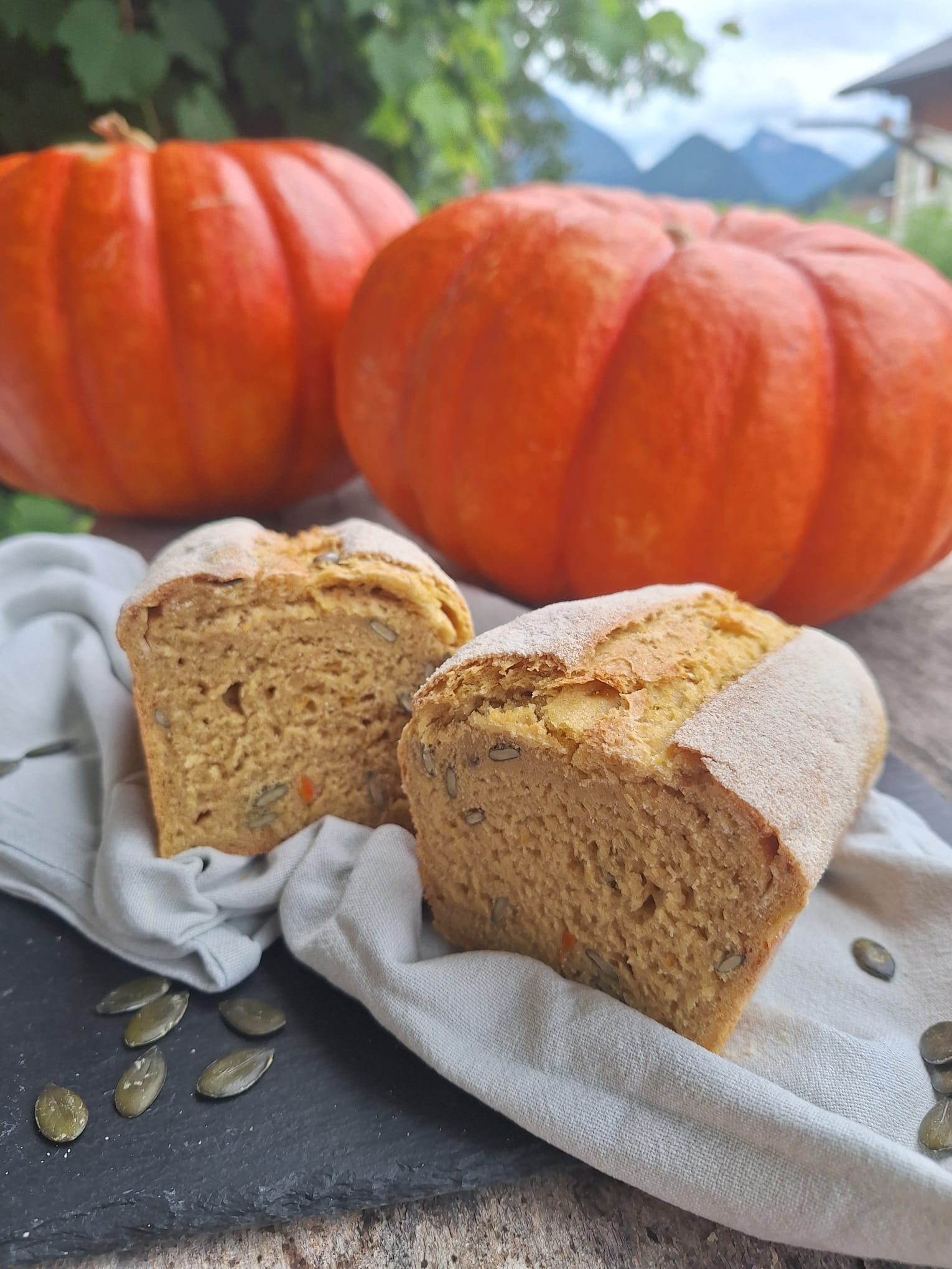 Kürbisbrot bei Salzburg schmeckt