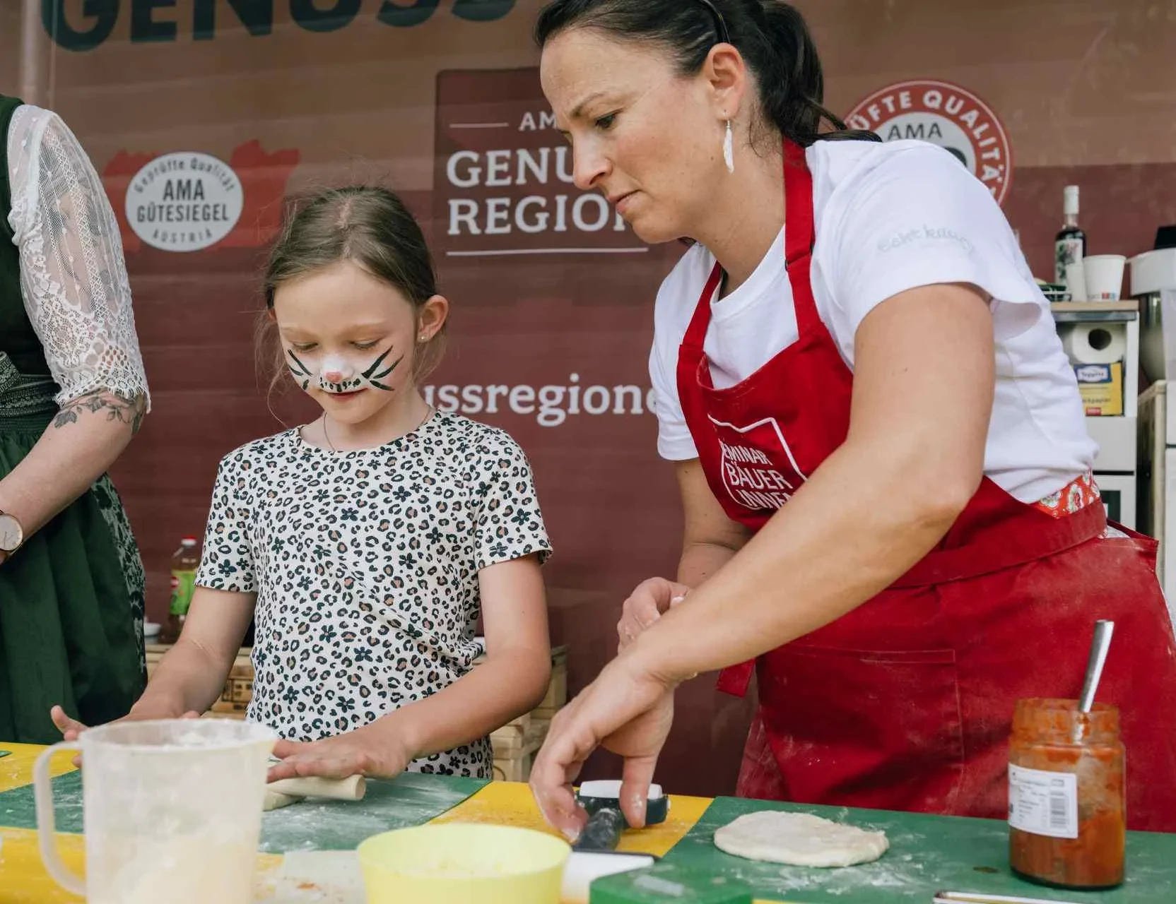 Kinder Kochen am Genussfest Altenmarkt mit Seminarbäuerinnen