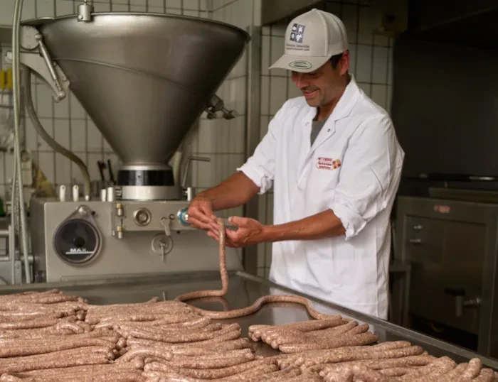 Pongauer Wild - Wurst in der Herstellung bei Metzgerei Handwerk