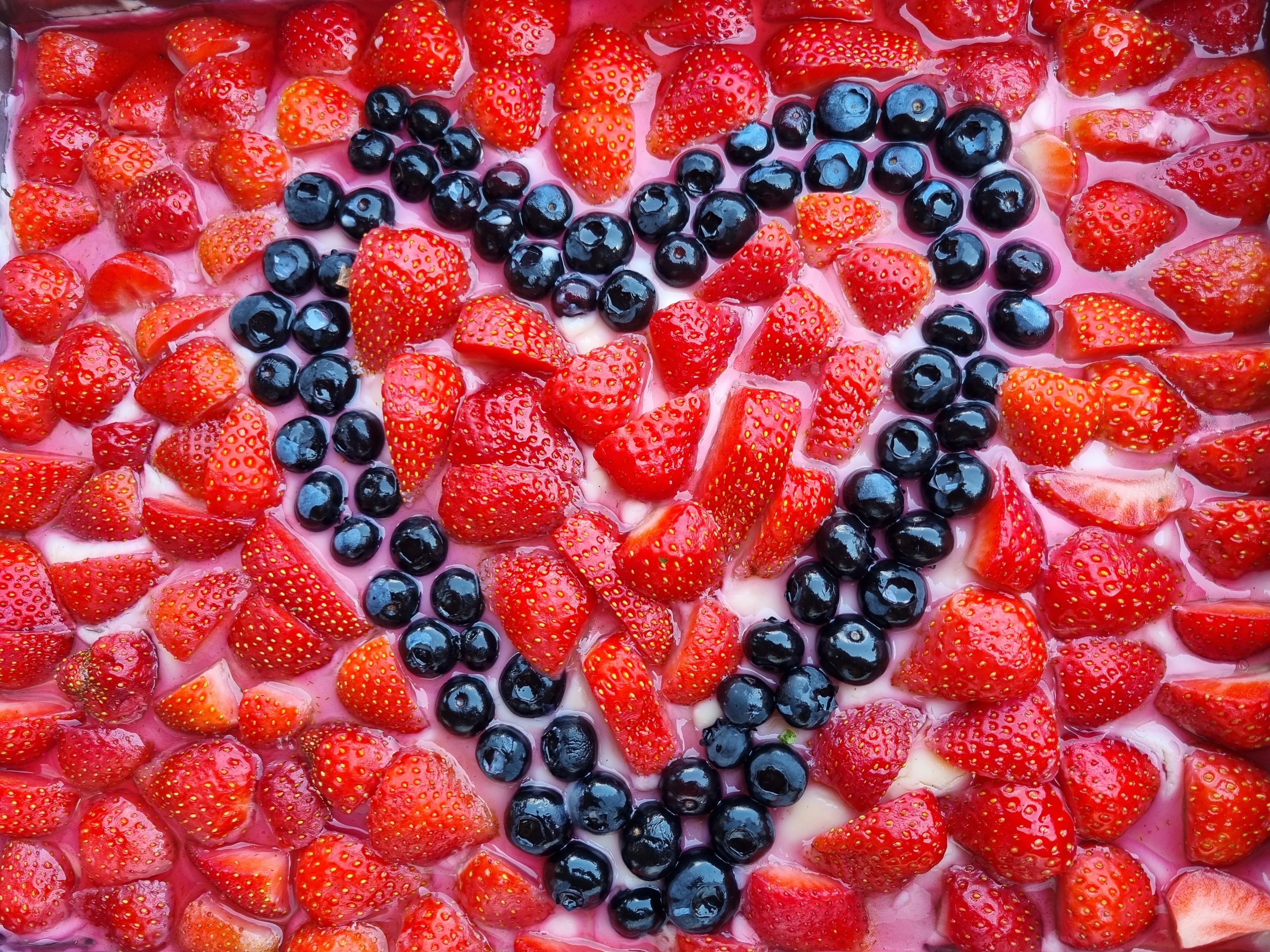 Herz ajus Obst Topping für Obst-Pudding Kuchen