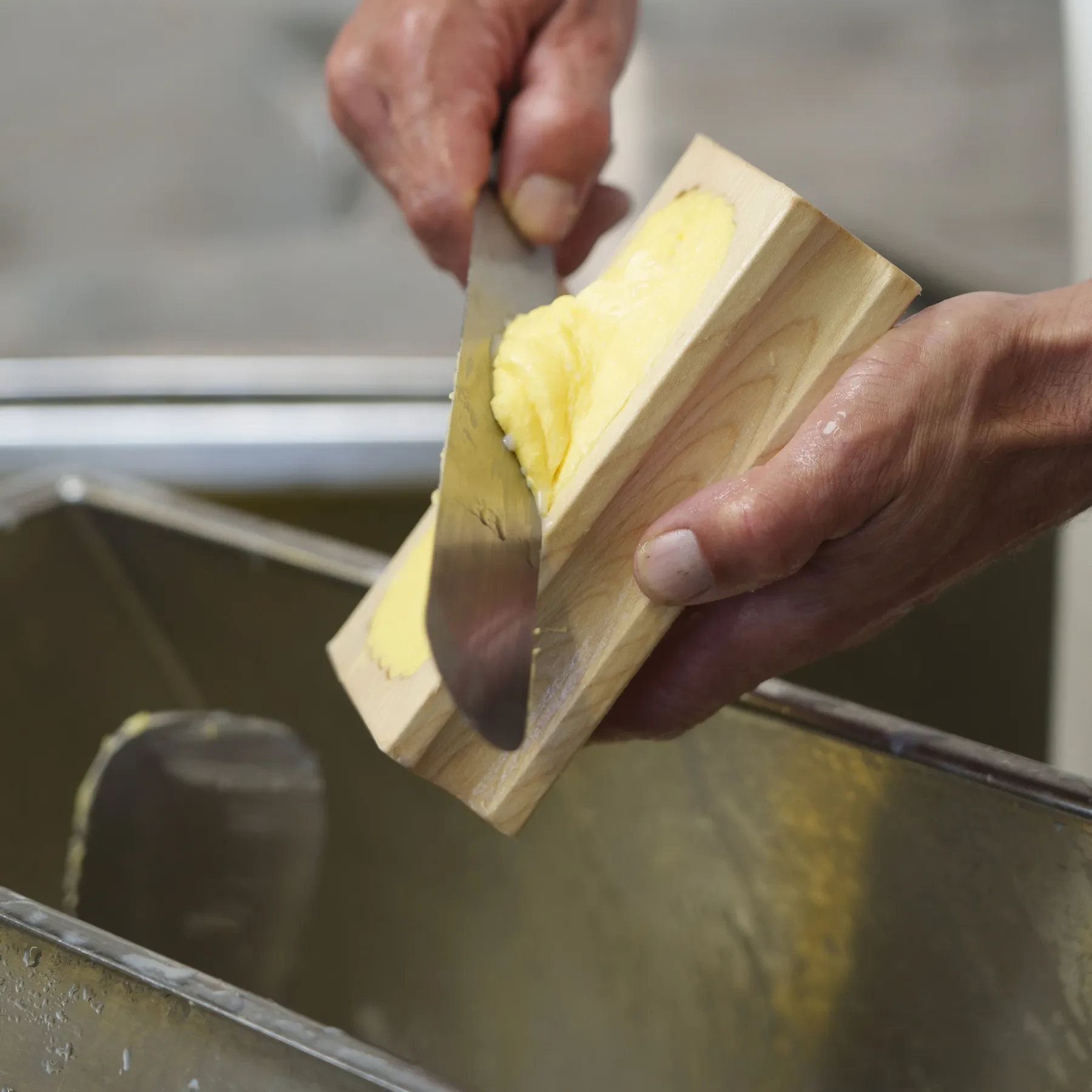 Butter machen in Form