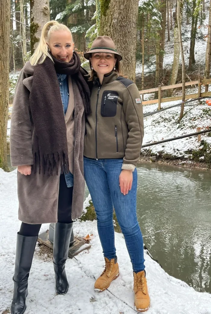 Salzburg schmeckt auf RTS_Februar 26_Angelika Pehab mit Marlene Huber beim Fischteich