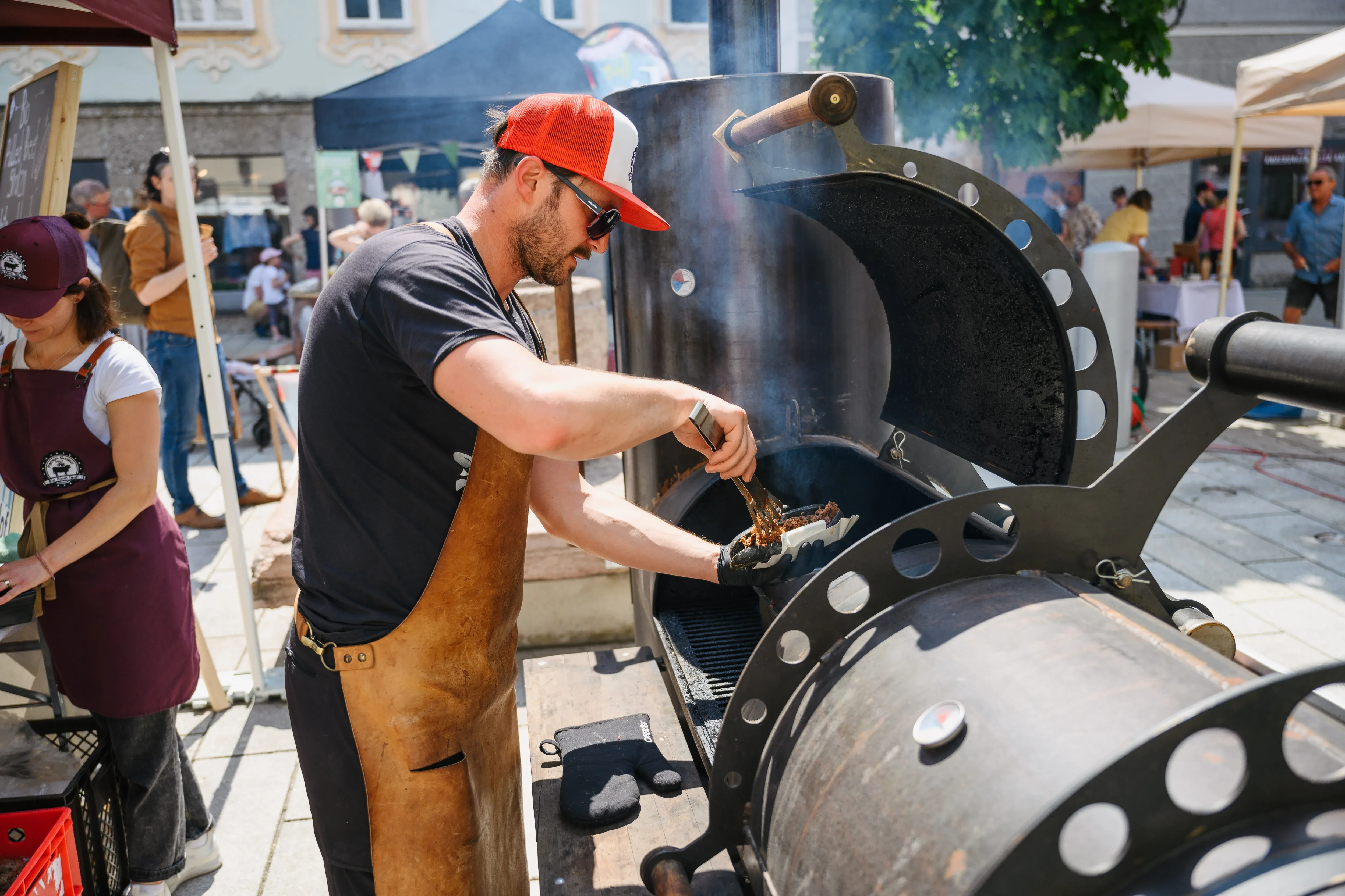 Pulled Rind vom Smoker Andi Teufl beim Genussfest 2022 in Hallein 