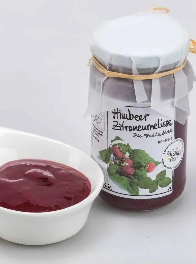 Bio Himbeer-Zitronenmelissenfruchtaufstrich