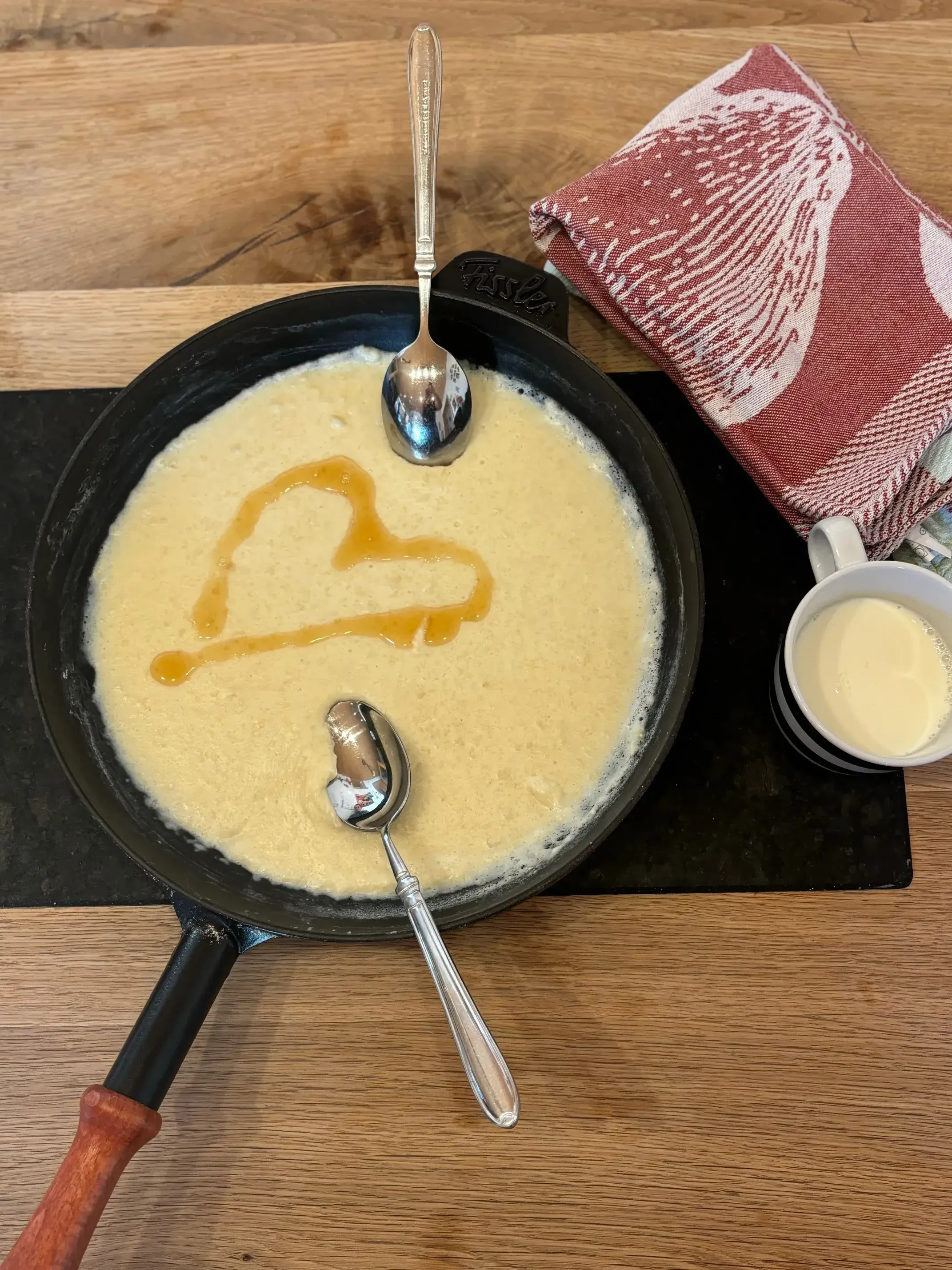 Brei in Pfanne