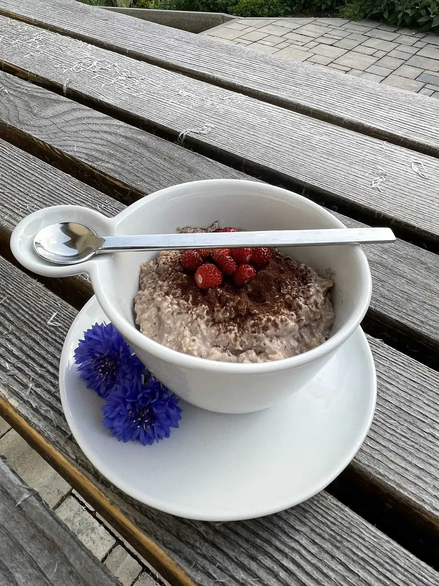 Haferflockenbrei mit Skyr