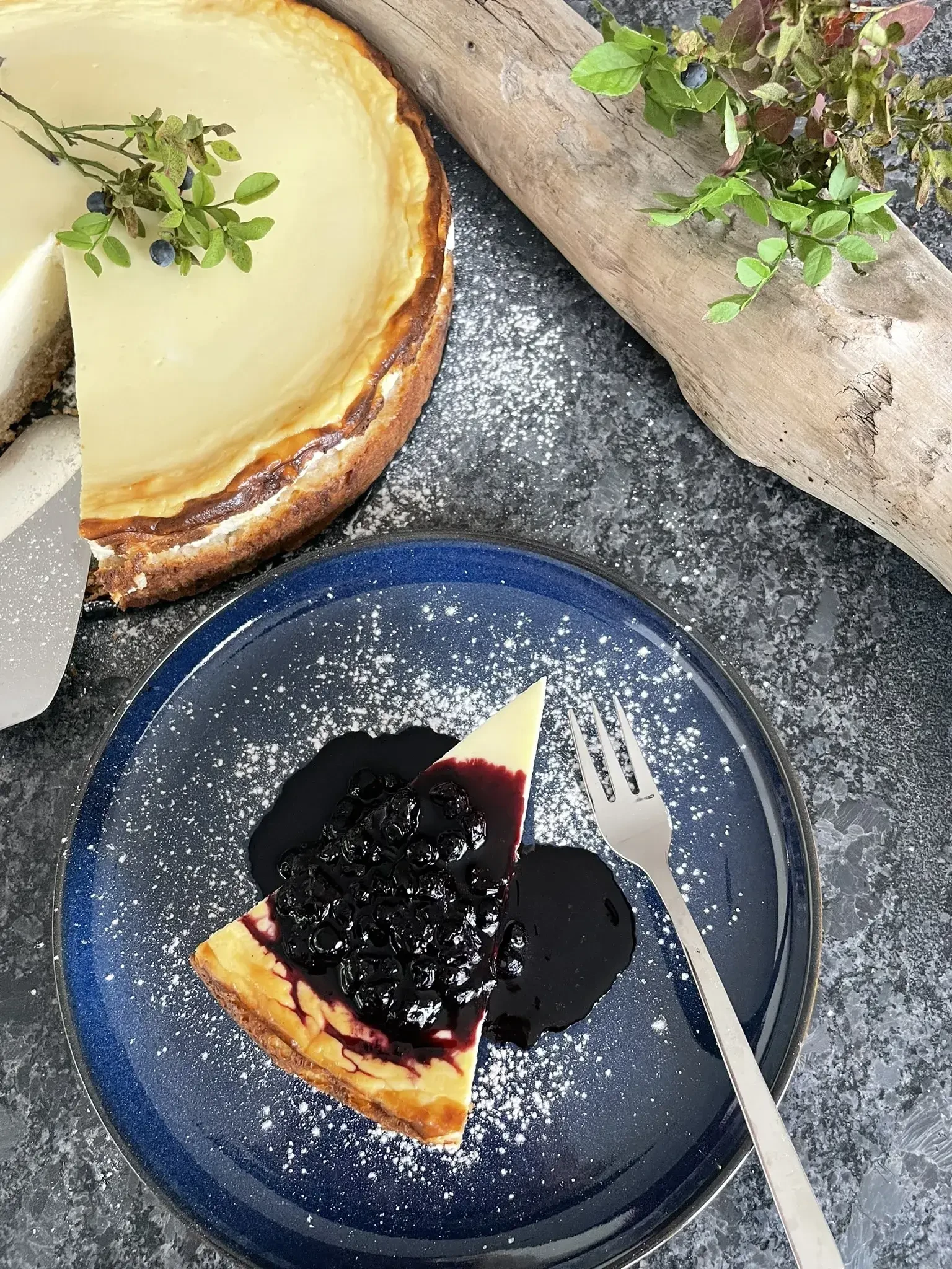 Skyr Torte - Cheese-Cake mit Schwarzbeeren