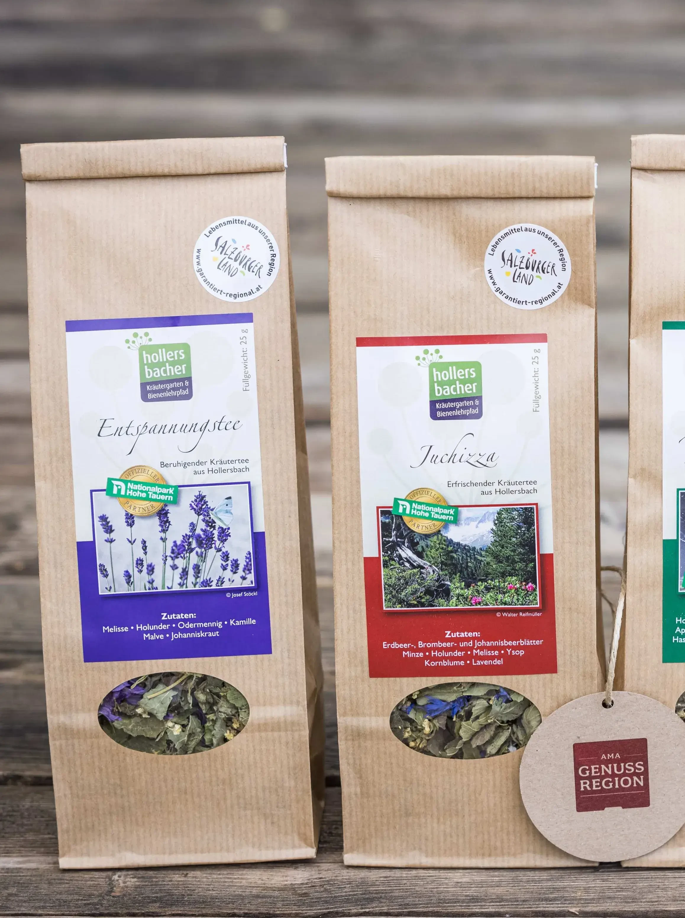 Hollersbacher Kräutergarten Teesortiment AMA GENUSS REGION wildbild