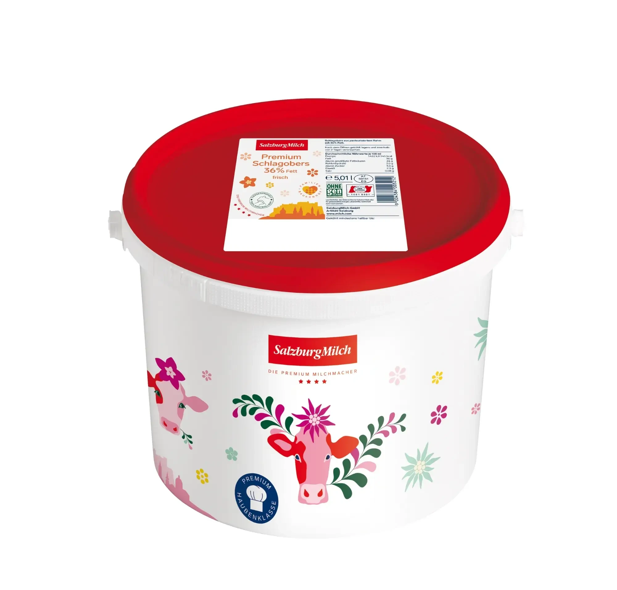 Premium Schlagobers 36_ länger haltbar 5L©SalzburgMilch