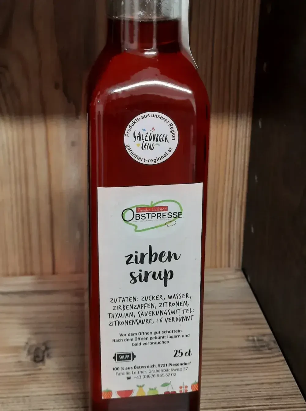 Zirbensirup Obstpresse Leitner