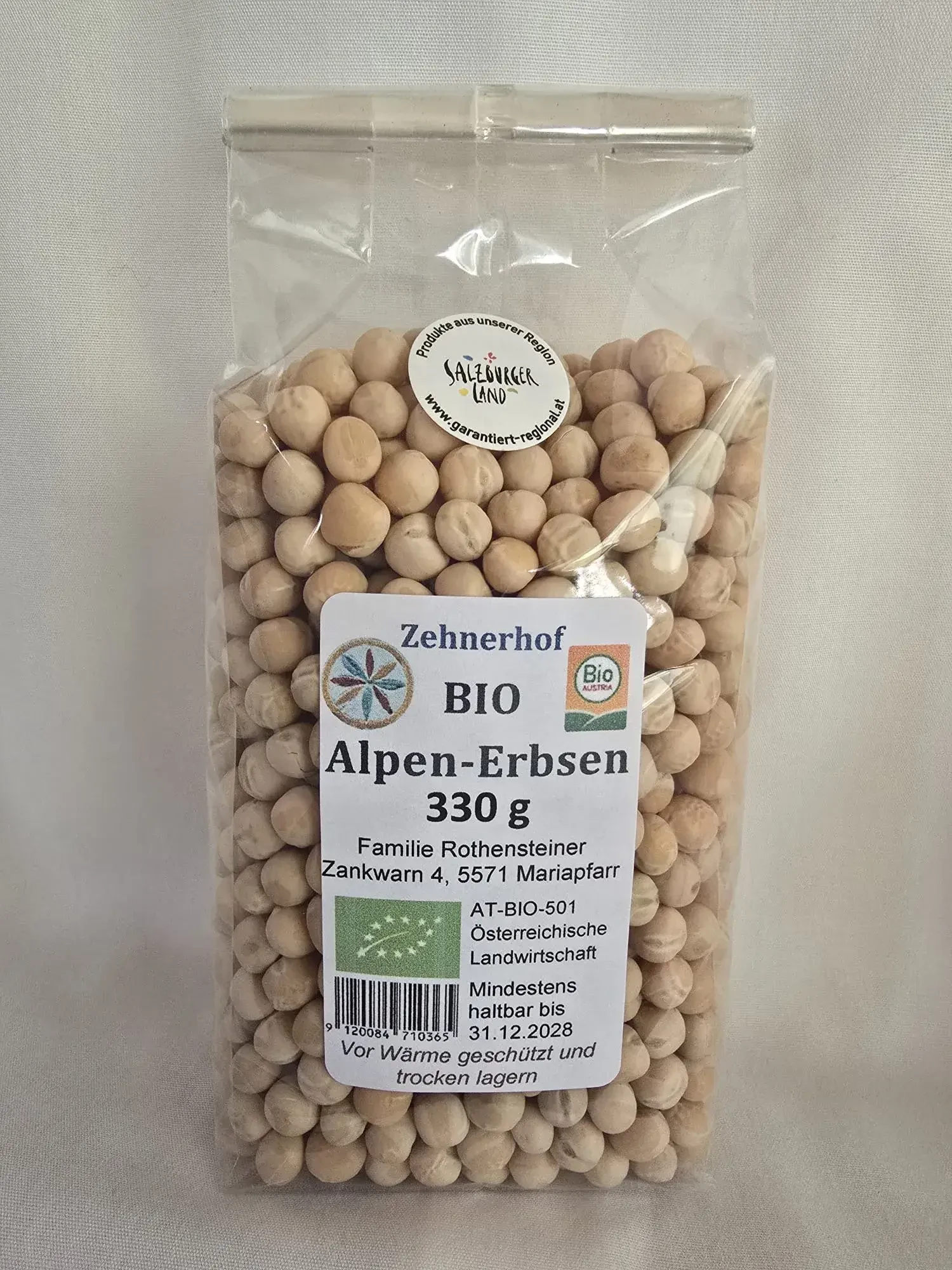 Bio Alpen-Erbsen vom Zehnerhof in Mariapfarr