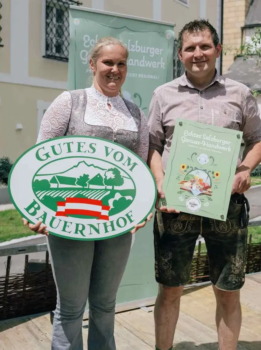 Tafelverleihung Genuss Fest Altenmarkt 2026 Bianca und Rupert Müllner GVB und SLHZ