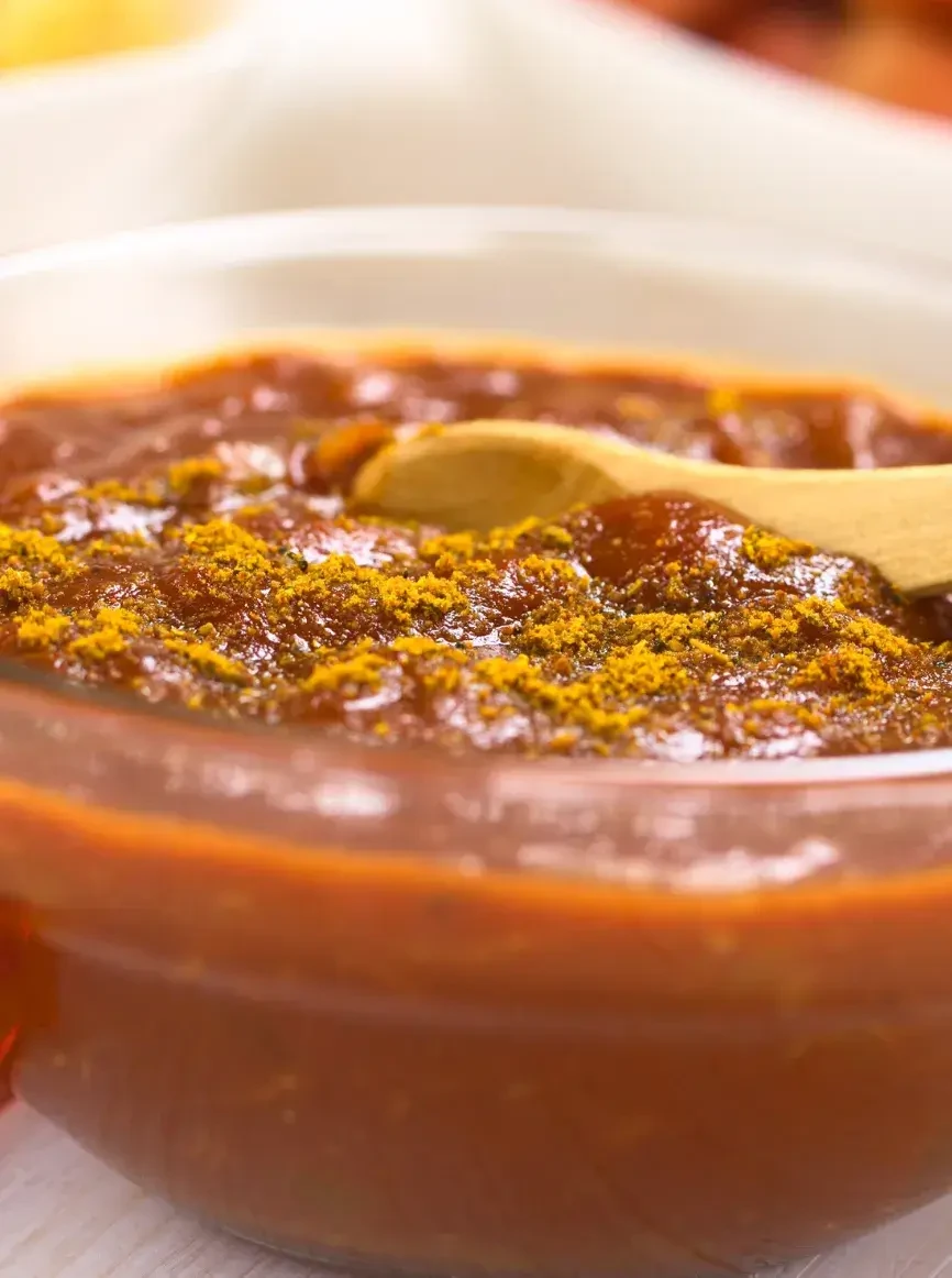 Curryketchup mit Preiselbeeren