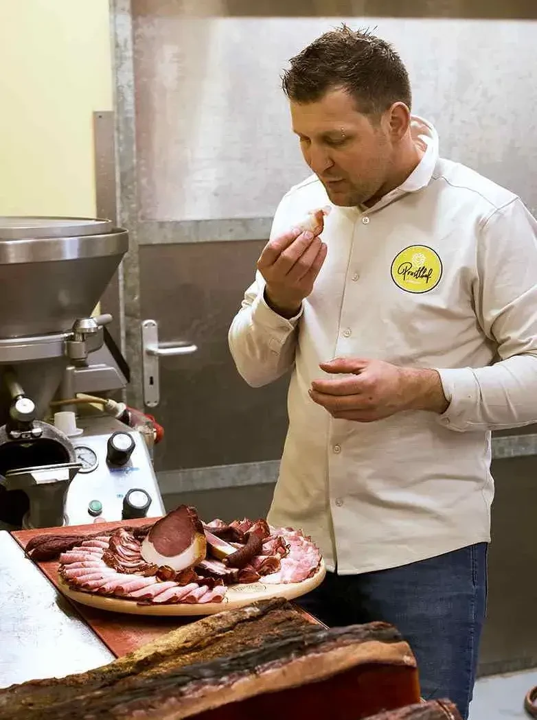 Verkosten Produkte Prestlhof Rupert Müllner Speck