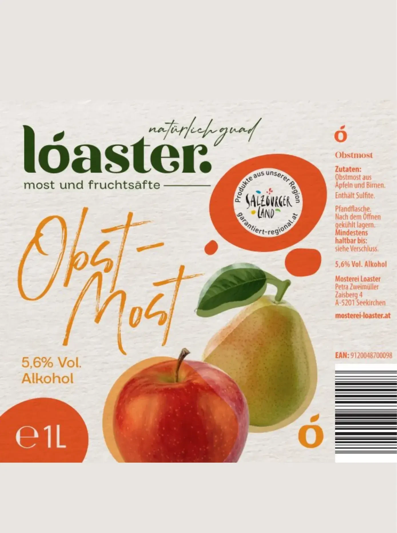 Obst Most der Mosterei Loaster