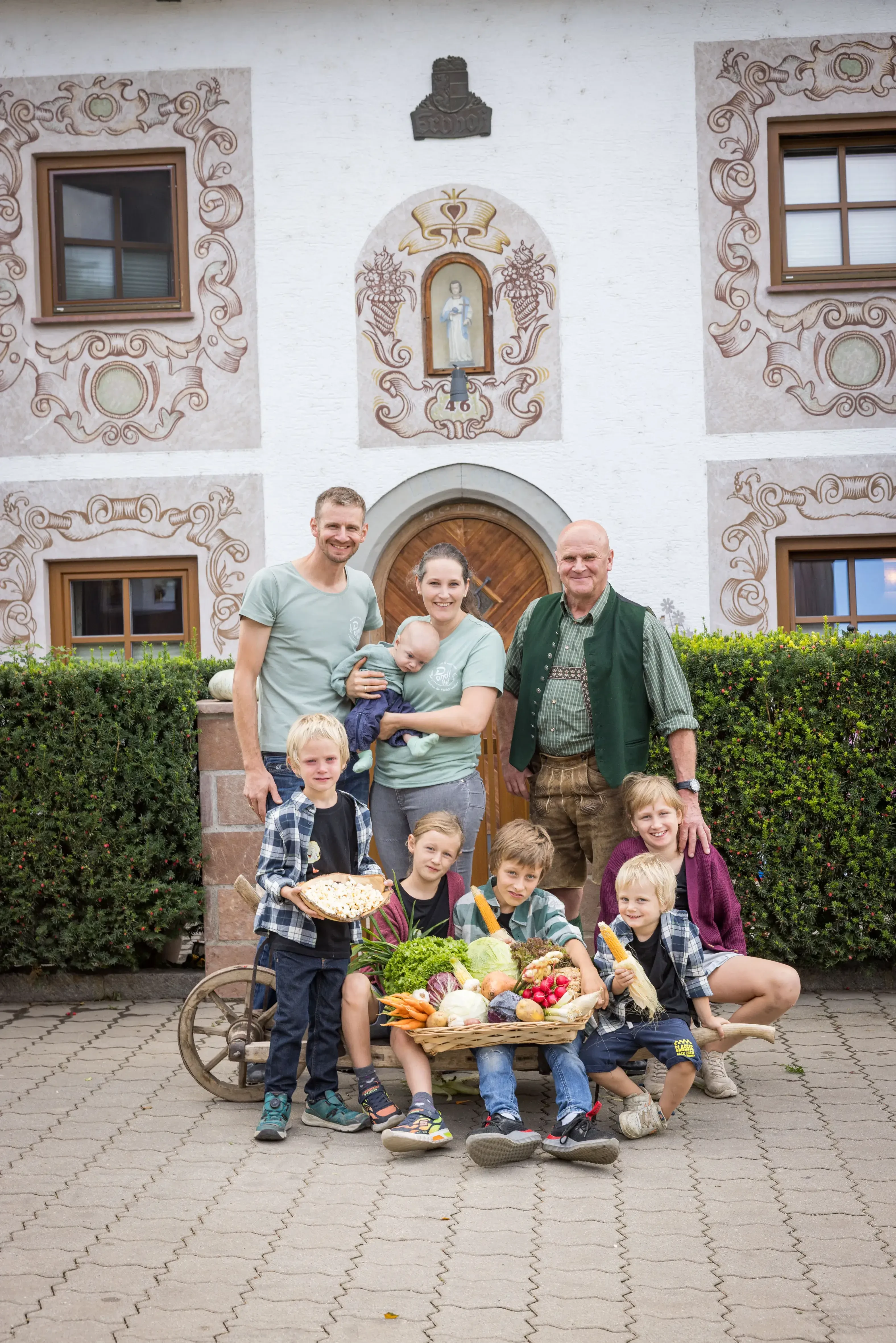 Große Familie am Dandlhof Familie Reiter