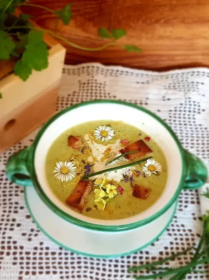 Cremesuppe mit Kräutern