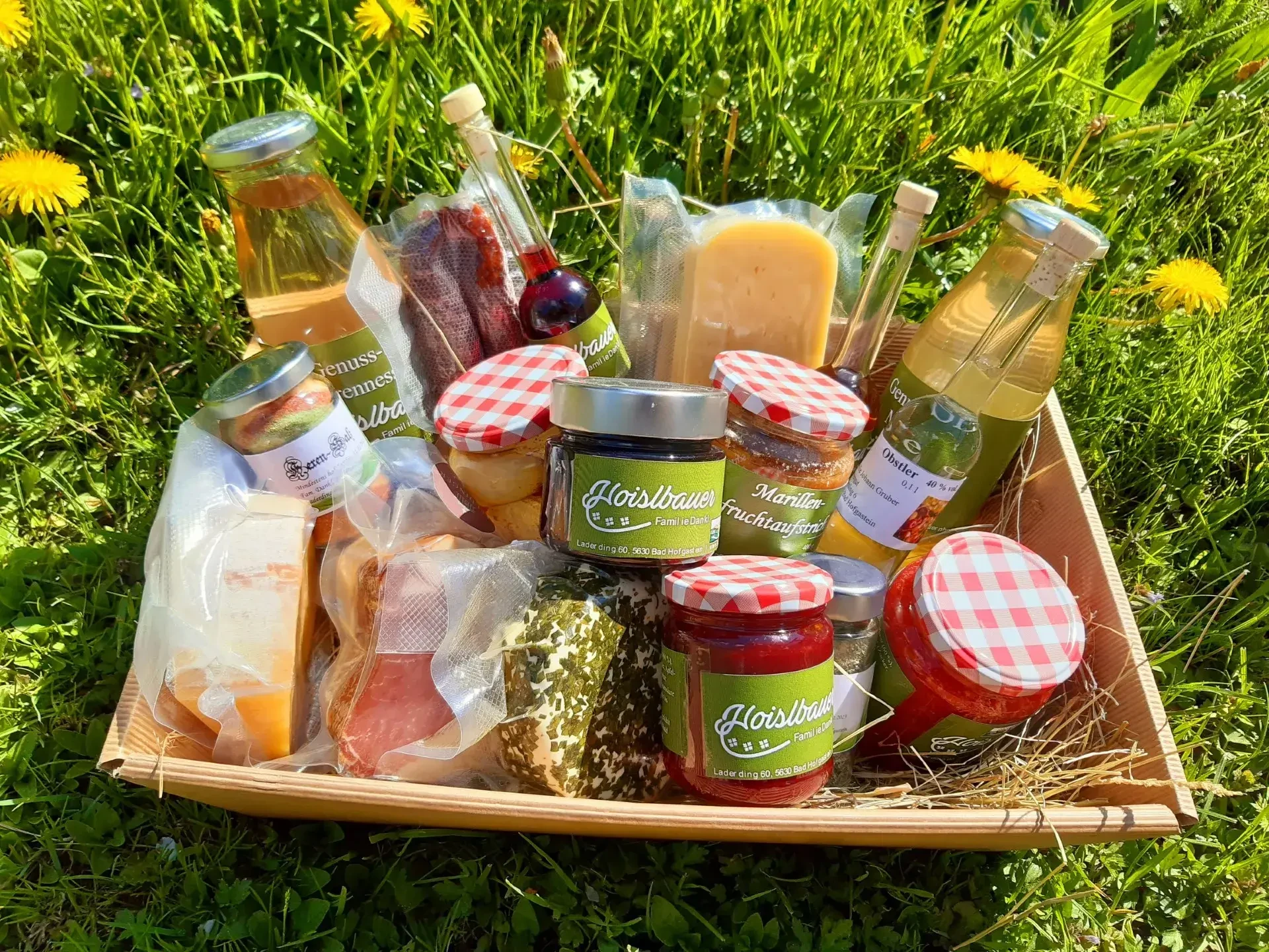 Hoislbauer Geschenkkorb gastein regionale Schmankerl