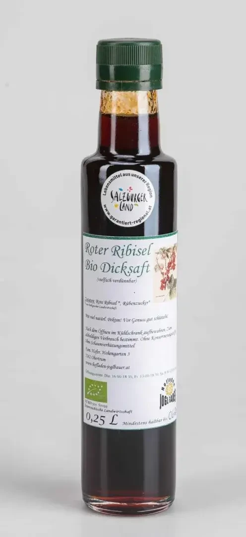 Bio Ribiselsirup von Joglbauer in Obertrum