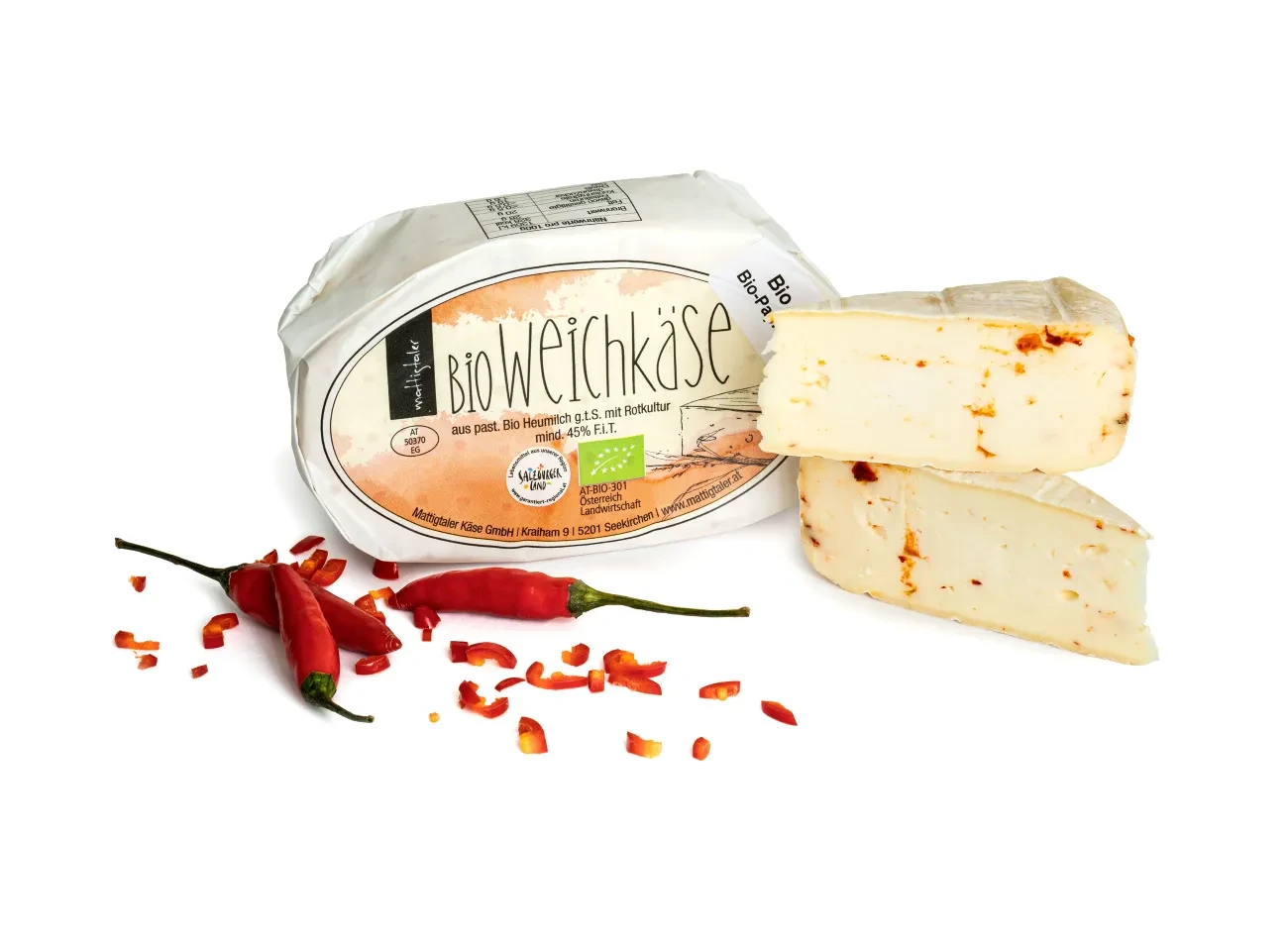 Weichkäse mit Paprika-Chili von Mattigtaler Käse in Seekirchen