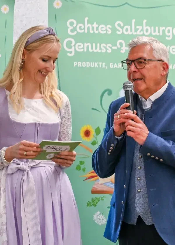 Genuss-Fest 2025_Salzburg schmeckt auf RTS_Angelika Pehab mit LR Schwaiger