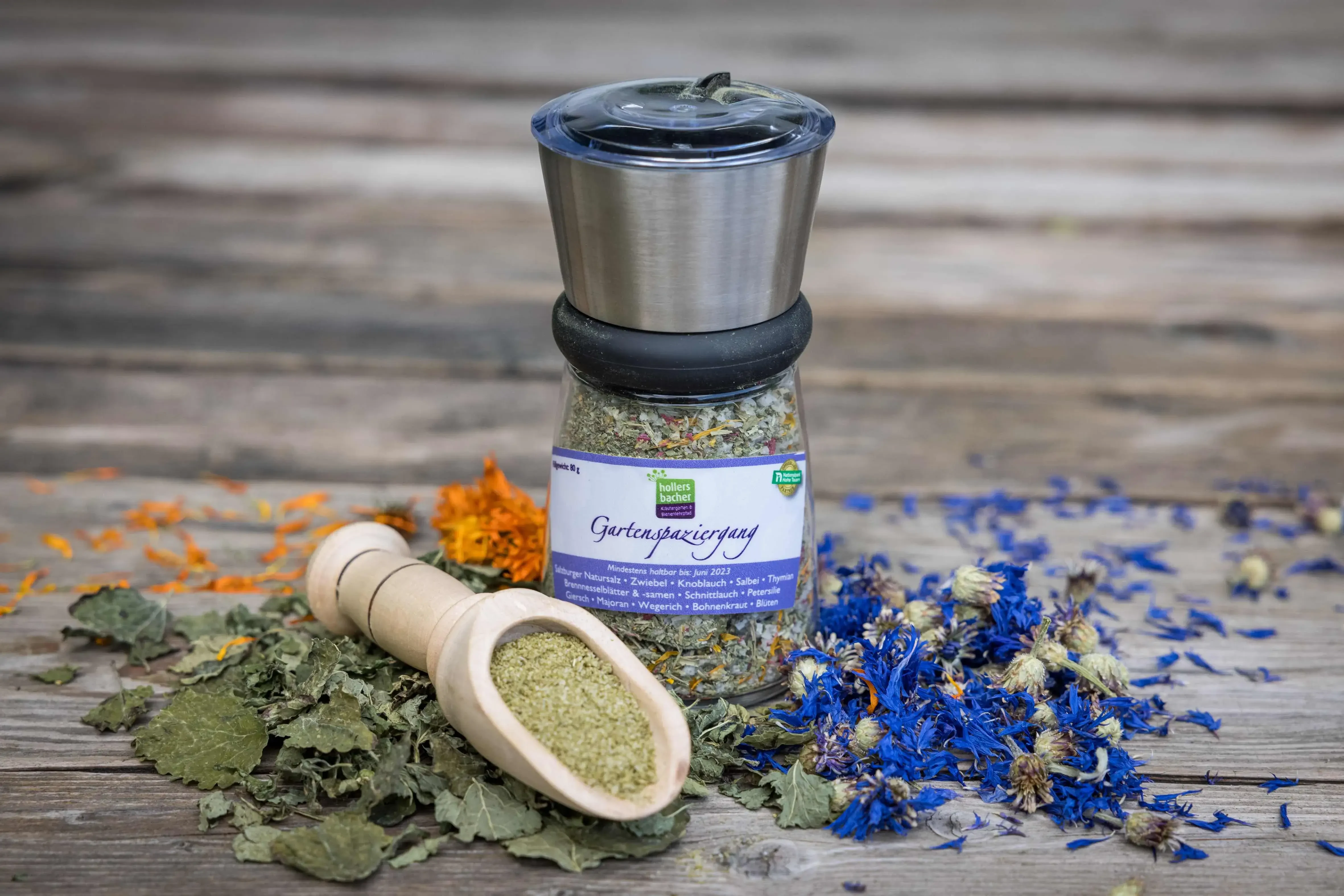 Kräutersalz Gartenspaziergang von Hollersbacher Kräutergarten in Hollersbach