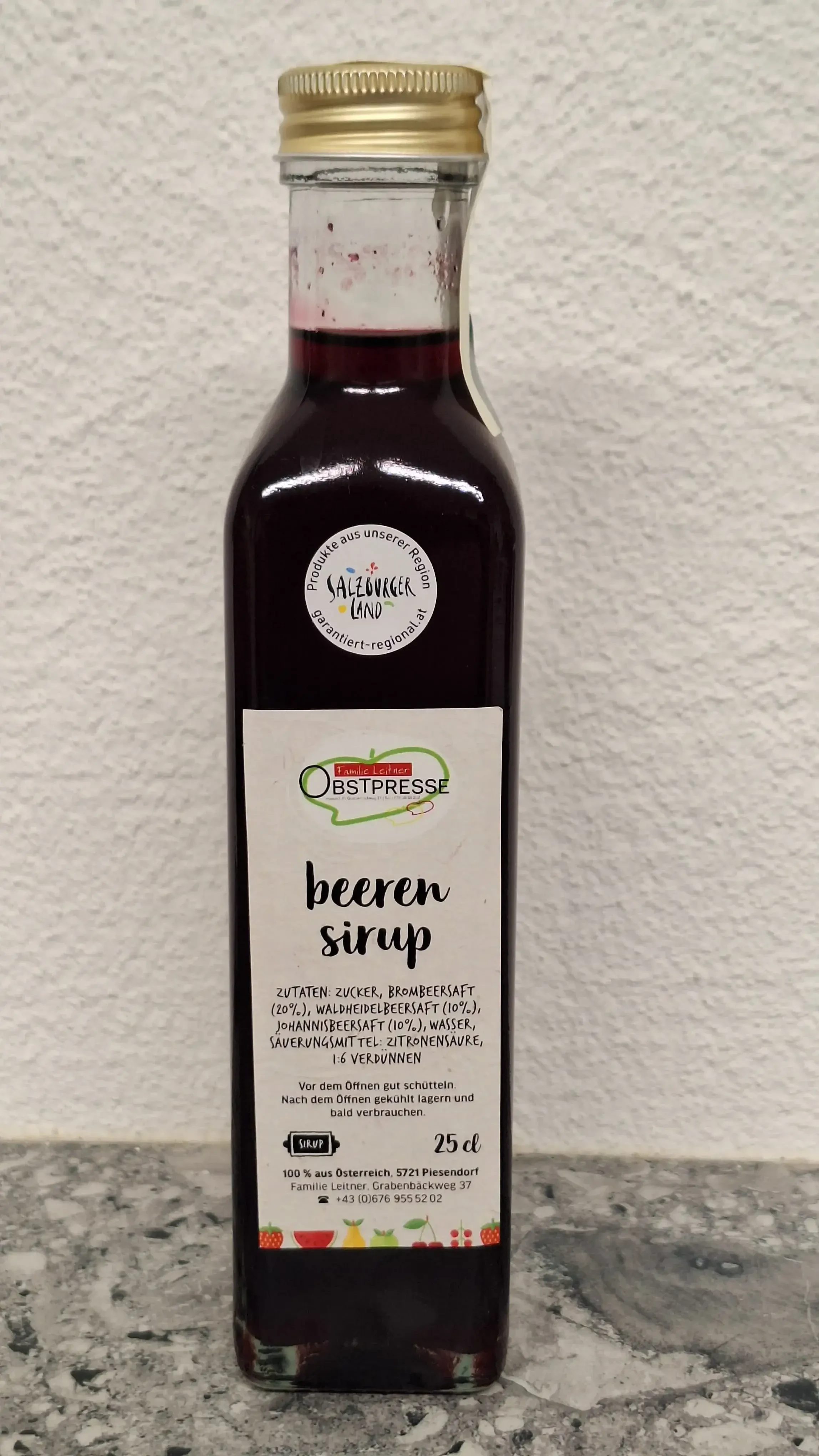 Beerensirup von Obstpresse Leitner in Piesendorf