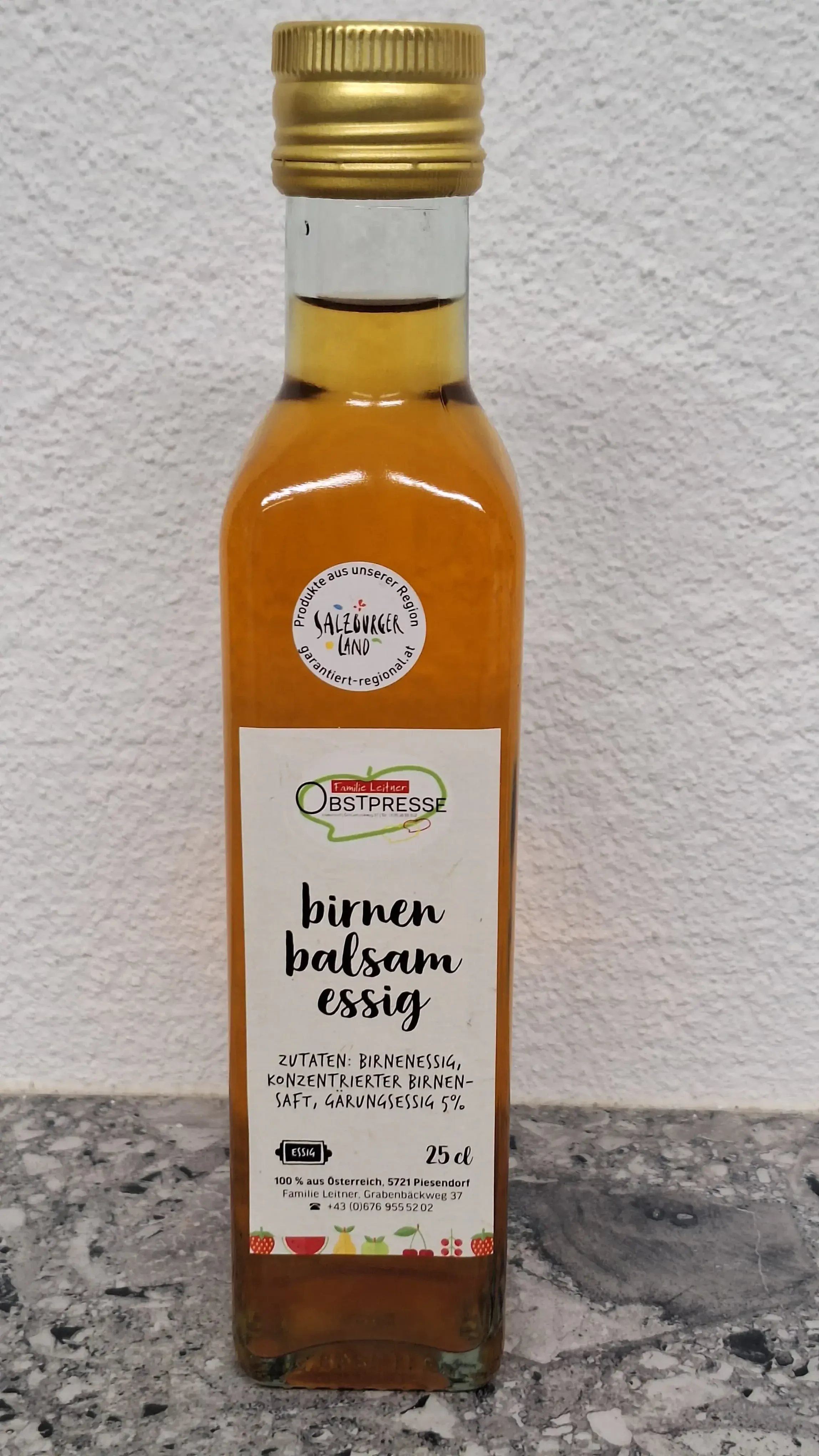 Birnen-Balsamessig von Obstpresse Leitner in Piesendorf
