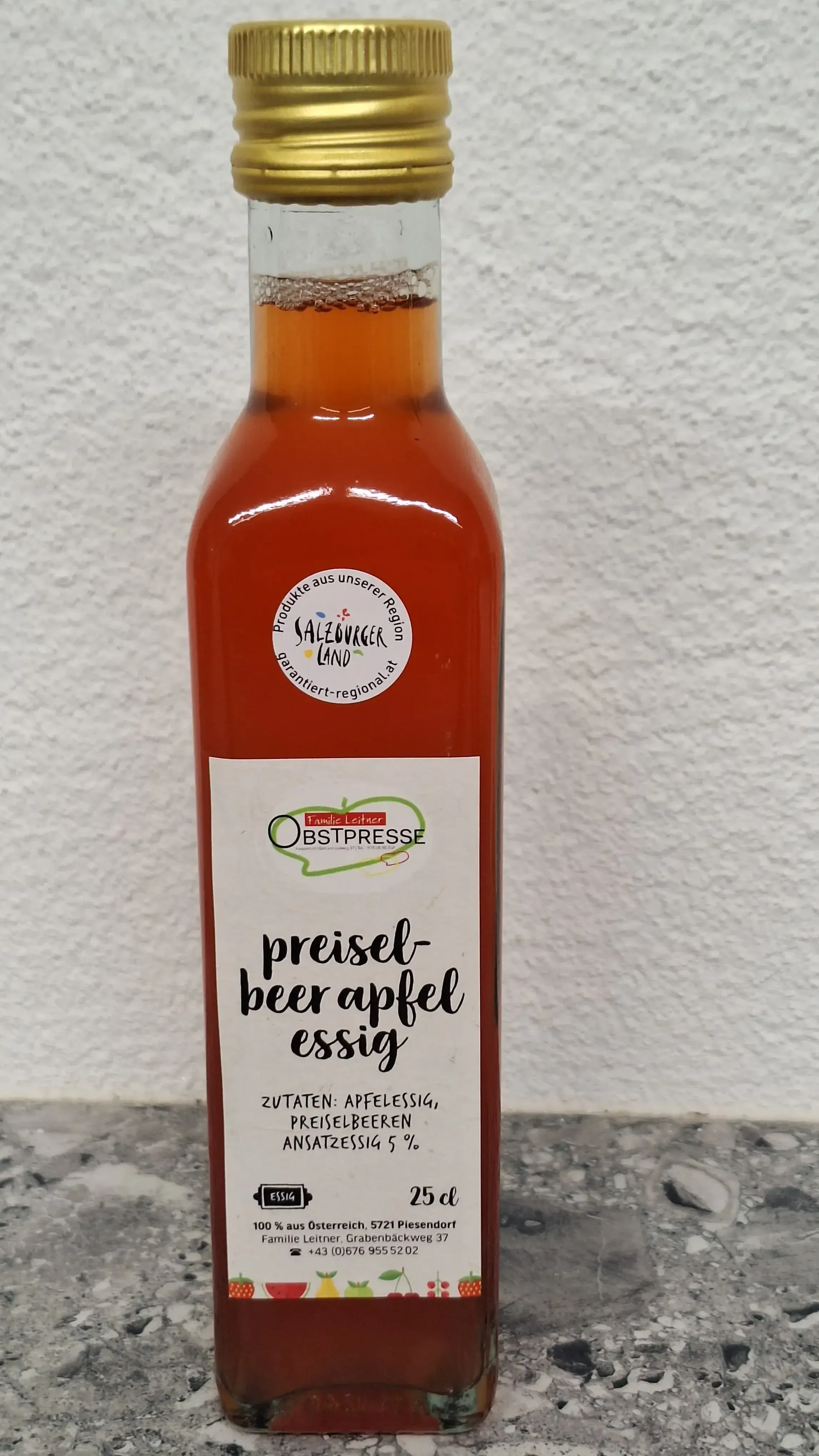 Preiselbeer-Apfel-Essig von Obstpresse Leitner in Piesendorf
