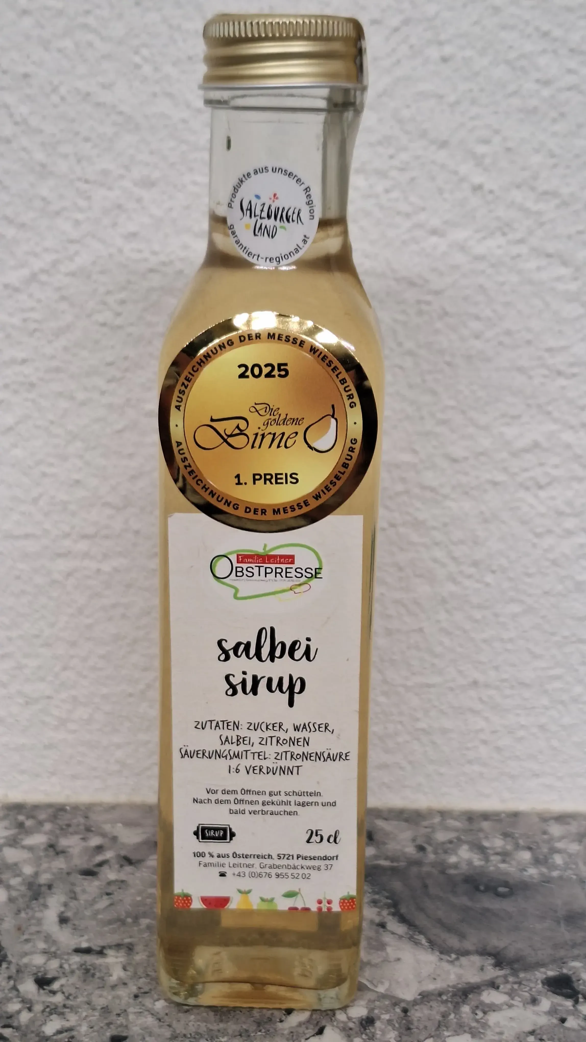 Salbeisirup von Obstpresse Leitner in Piesendorf