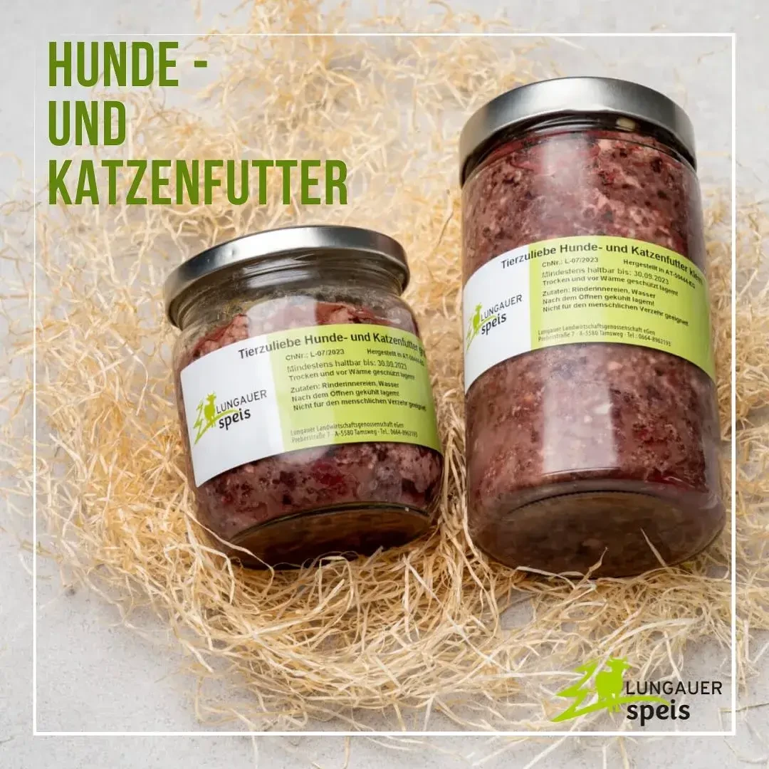 Hunde- und Katzenfutter im Glas von Lungauer Speis in Tamsweg